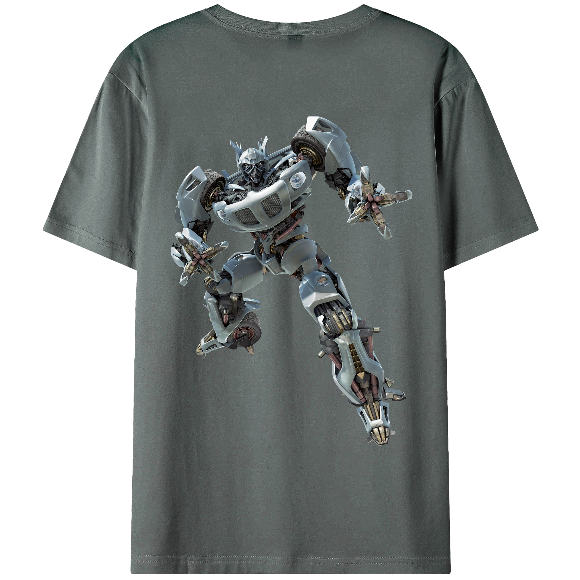 （画像用） Transformers トランスフォーマー 綿100％ メンズ半袖Tシャツ（バックプリント） 通気性